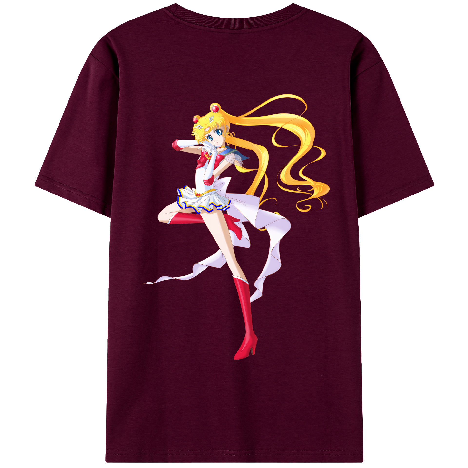 （画像用） 美少女戦士セーラームーン 月野 うさぎ つきの うさぎ Sailor Moon Tsukino Usagi レディース半袖Tシャツ(バックプリント)